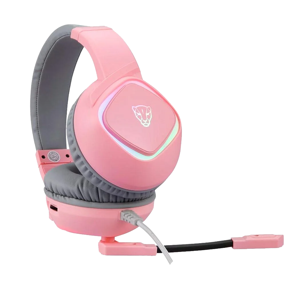 Headset Gamer Motospeed RGB com Fone e Microfone, Rosa Pink - G750 7.1