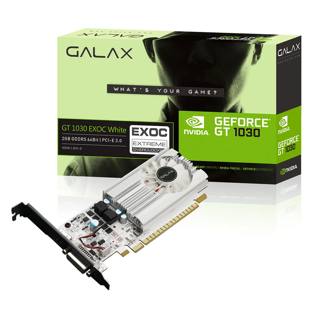 GT1030 EX OC White 2GB GDDR5 グラフィックボード GeForce GT 1030 2GB EXOC White GDDR5 64 Bits