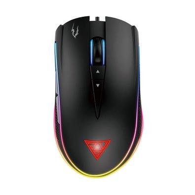 O Mouse Gamer Gamdias Zeus M1 possui duas transmissões de luzes RGB que se destacam e fornecem uma exibição espetacular em ambientes com baixa ilumina