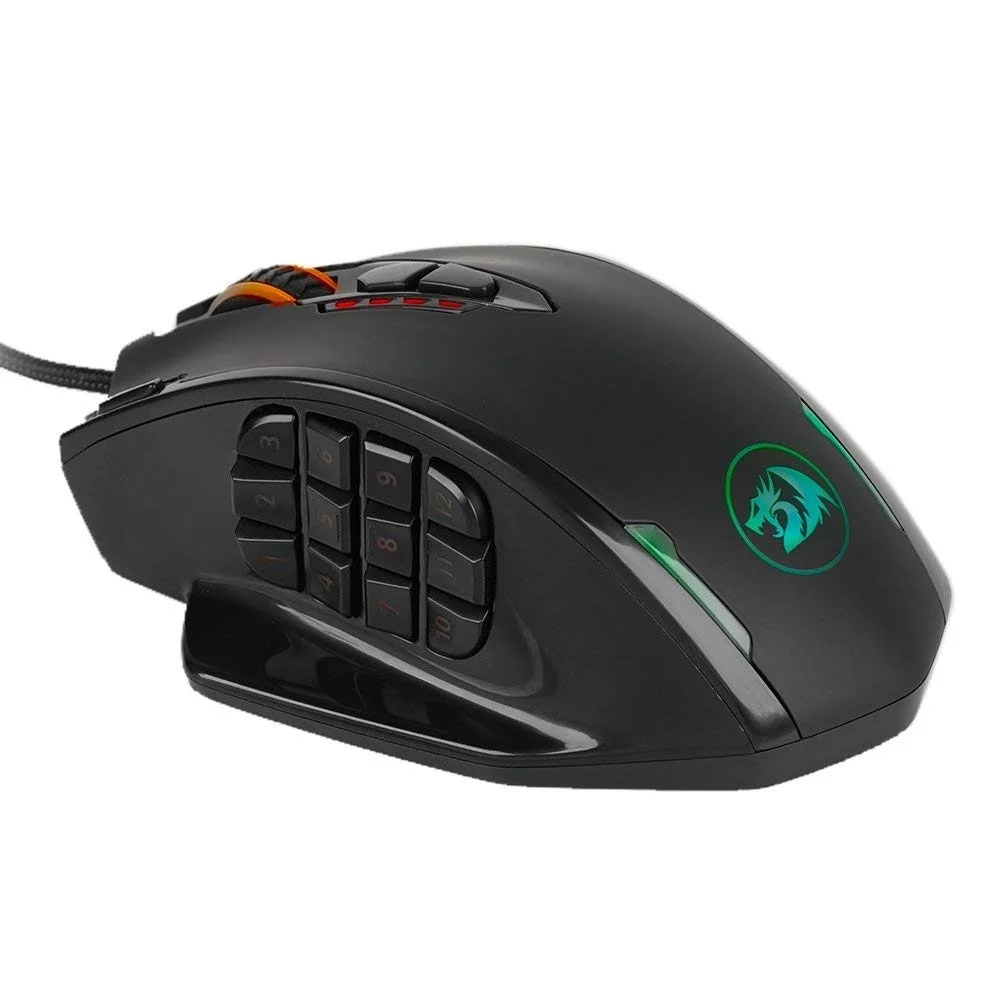 Imagem 3 de 5 do produto Mouse Gamer Redragon Impact Chroma 18 Botões Laterias Sensor PMW3327 12400DPI - M908