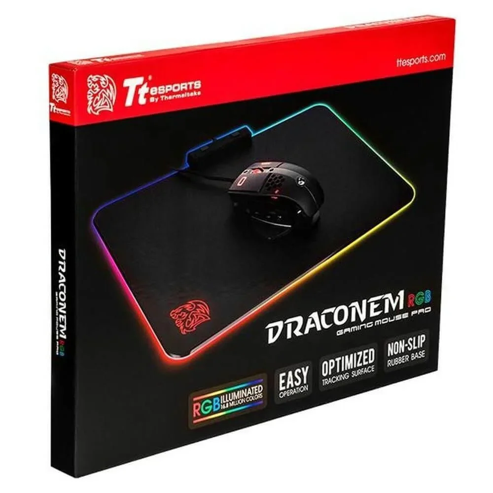 Imagem 3 de 5 do produto Mousepad Tt Sports Draconem Rgb Cloth Edition Mp-dcm-rgbsms-01