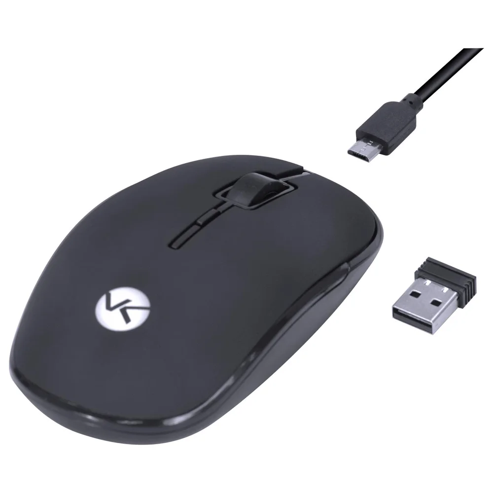 Imagem 4 de 5 do produto Mouse Sem Fio Vinik, Receptor USB, Recarregável, Power One, 1600DPI - PM100