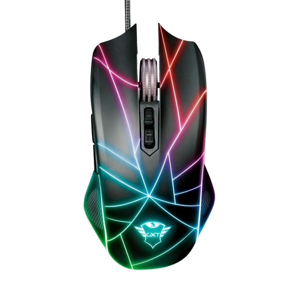 Mouse Gamer, Trust Ture, RGB GTX 160X, Óptico, 4500DPI, 7 Botões, USB - 23797.