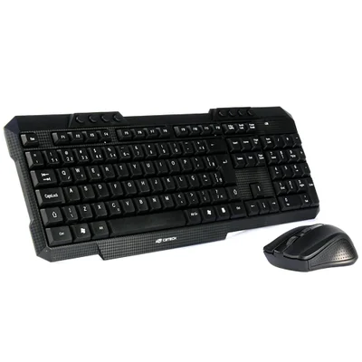 Kit C3Tech com Teclado ABNT 2 e Mouse Wireless USB - K-w10bk