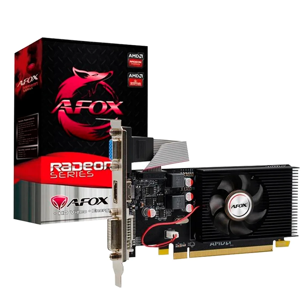 Placa de Vídeo Afox AMD Radeon R5 230, 2GB DDR3, Low Profile - AFR5230-2048D3L4