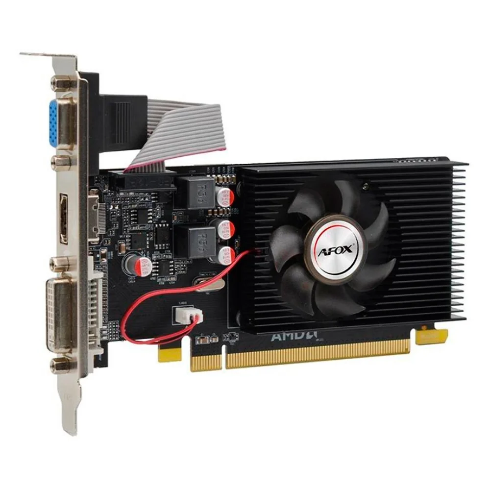 Imagem 2 de 4 do produto Placa de Vídeo Afox AMD Radeon R5 230, 2GB DDR3, Low Profile - AFR5230-2048D3L4