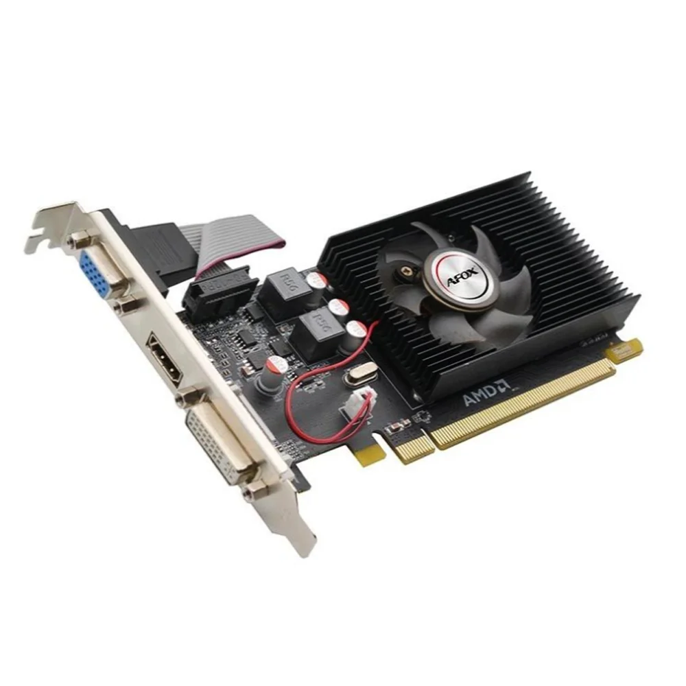 Imagem 3 de 4 do produto Placa de Vídeo Afox AMD Radeon R5 230, 2GB DDR3, Low Profile - AFR5230-2048D3L4