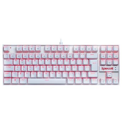 Teclado Mecânico Gamer Redragon Kumara, Branco, Switch Outemu Black, LED Vermelho, ABNT2 - K552W-2