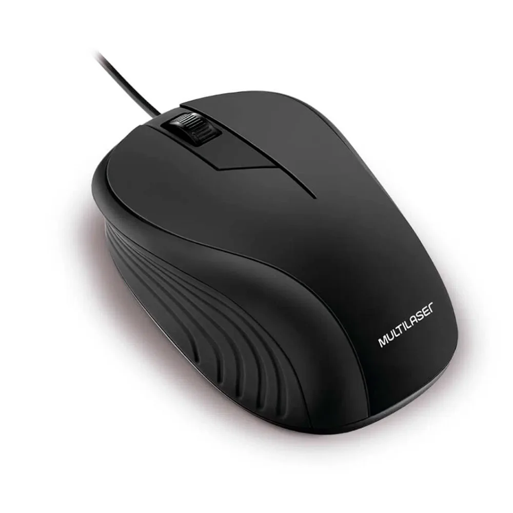 Imagem 3 de 5 do produto Mouse Multi, USB, Emborrachado, Ergonômico, Preto - MO222