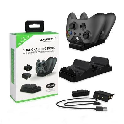 Base carregadora + 2 Baterias Dobe Controle Xbox One + Usb OBS.: NÃO SERVE PARA XBOX SERIES. FICAR ATENTO SE O CONTROLE É O MESMO QUE VEIO NO XBOX ONE