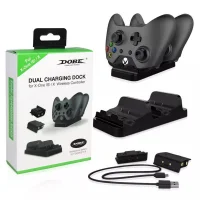 Base Carregadora Dobe, + 2 Baterias Dobe Controle Xbox One + USB, Preto - Tyx-532