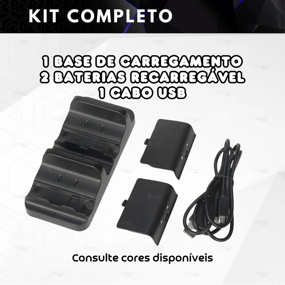 Base Dock Carregador Xbox One Series + 2 Baterias Preto Tyx 532 - view 3