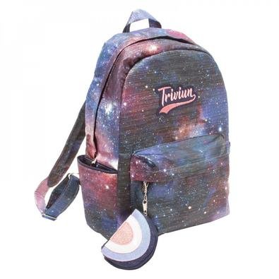 Ideal para quem quer ter mais praticidade e elegância em seu dia a dia, a Mochila para Notebook 14,1" 13134 Galáxia da Triviun é um modelo com compart
