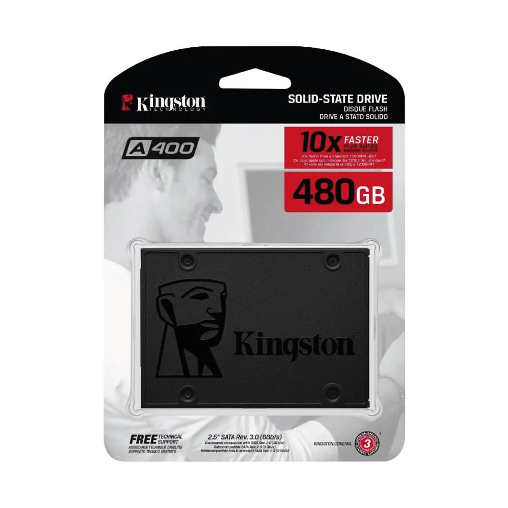 Imagem 5 de 5 do produto SSD Kingston 480GB A400 2,5" Sata 3 Sa400s37/480g