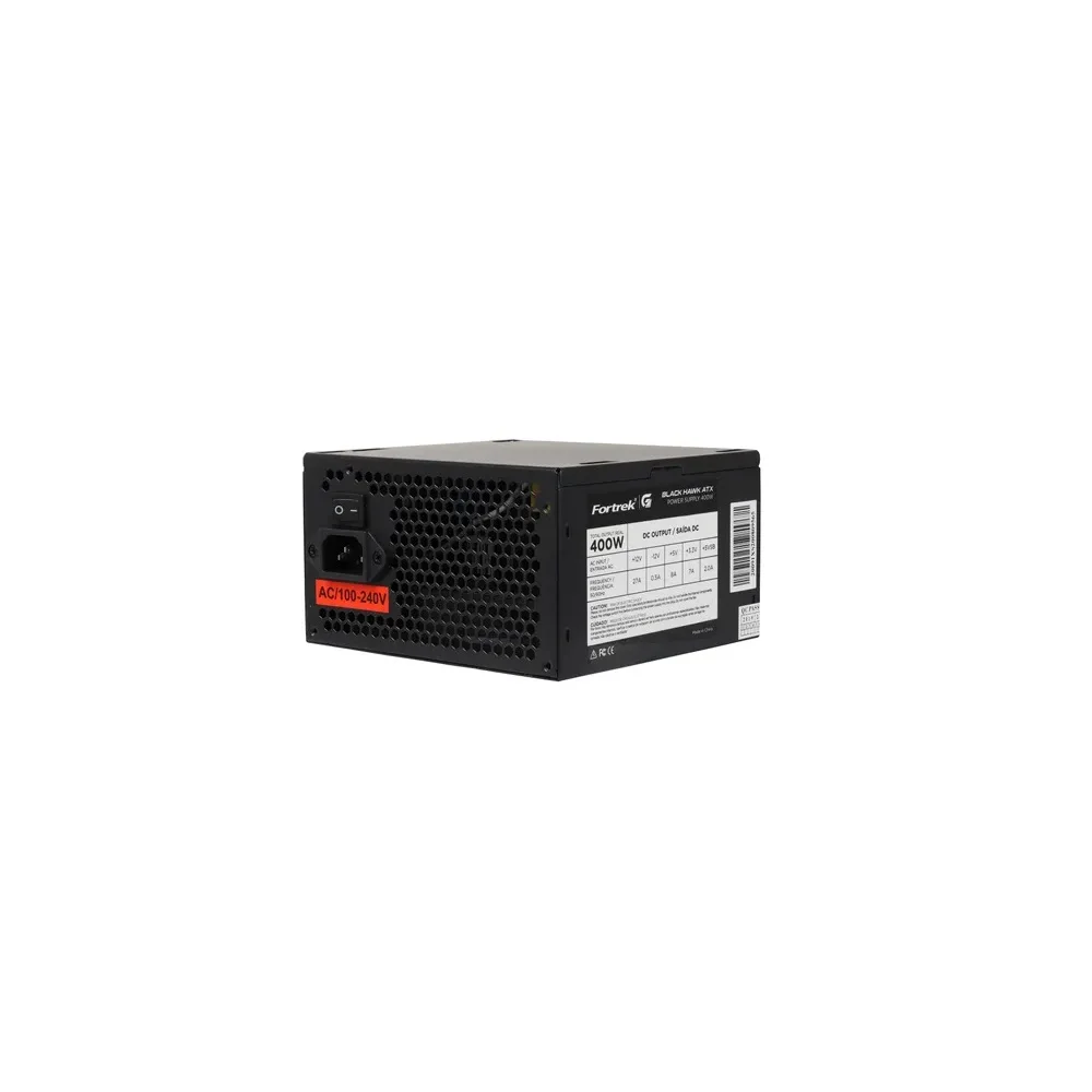Imagem 3 de 5 do produto Fonte Fortrek Black Hawk ATX, 400W, 80 Plus, PFC Ativo.
