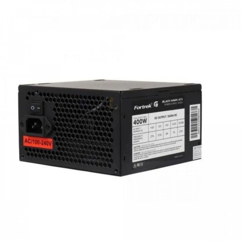 Imagem 5 de 5 do produto Fonte Fortrek Black Hawk ATX, 400W, 80 Plus, PFC Ativo.
