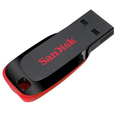 O Pendrive Cruzer Blade apresenta design compacto que cabe facilmente no bolso ou maleta do computador. Esse drive USB tem design elegante em vermelho
