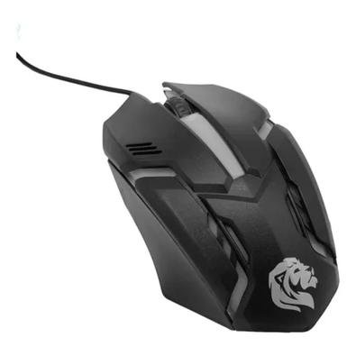 Design ergonômico Tecnologia óptica Resolução 1000 DPI Cabo de 1.5 Metro 8 Botões Funcionais LED RGB Colorido Mouse Gamer com Led Hayom MU2908 Par
