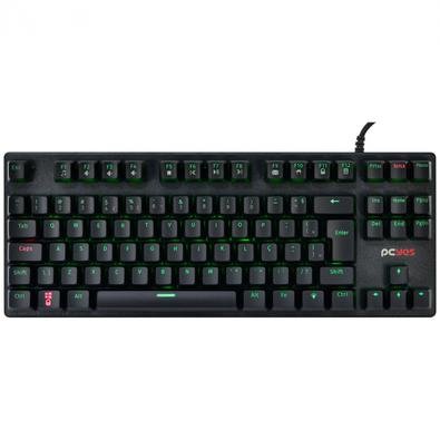 Switch Mecânico Outemu Blue Layout ABNT2 (89 teclas) 12 atalhos multimídia Iluminação LED 7 cores (com botão dedicado) Conector USB PCYES Ca