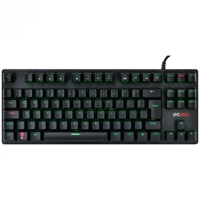 Teclado Mecanico Preto Usb Kl7 Outemu Blue Abnt2 Led 7 Cores
