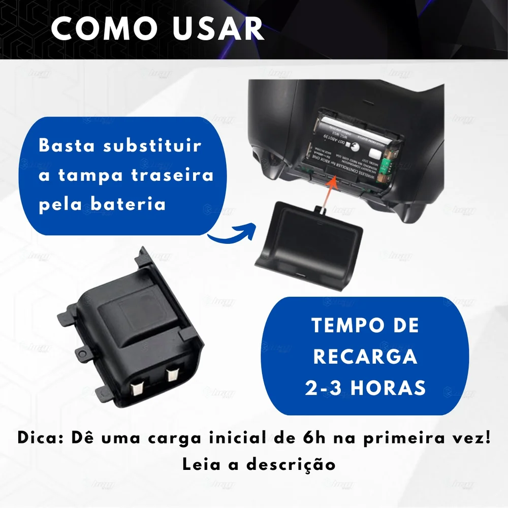 Imagem 4 de 5 do produto Bateria Para Xbox One (s)/x, Dobe Recarregável com Cabo Charger