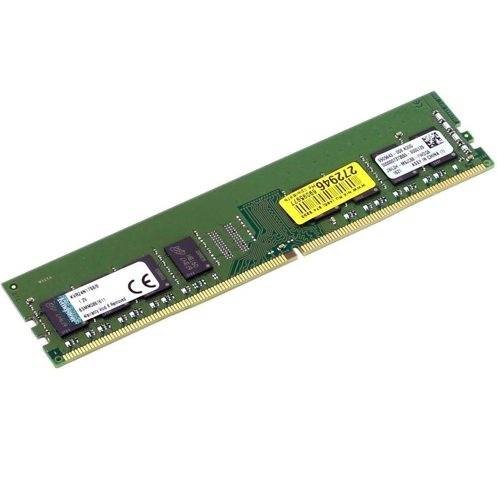 MemóriaRAMKingston,8GB,2400MHz,DDR4,CL17-KVR24N17S8/8