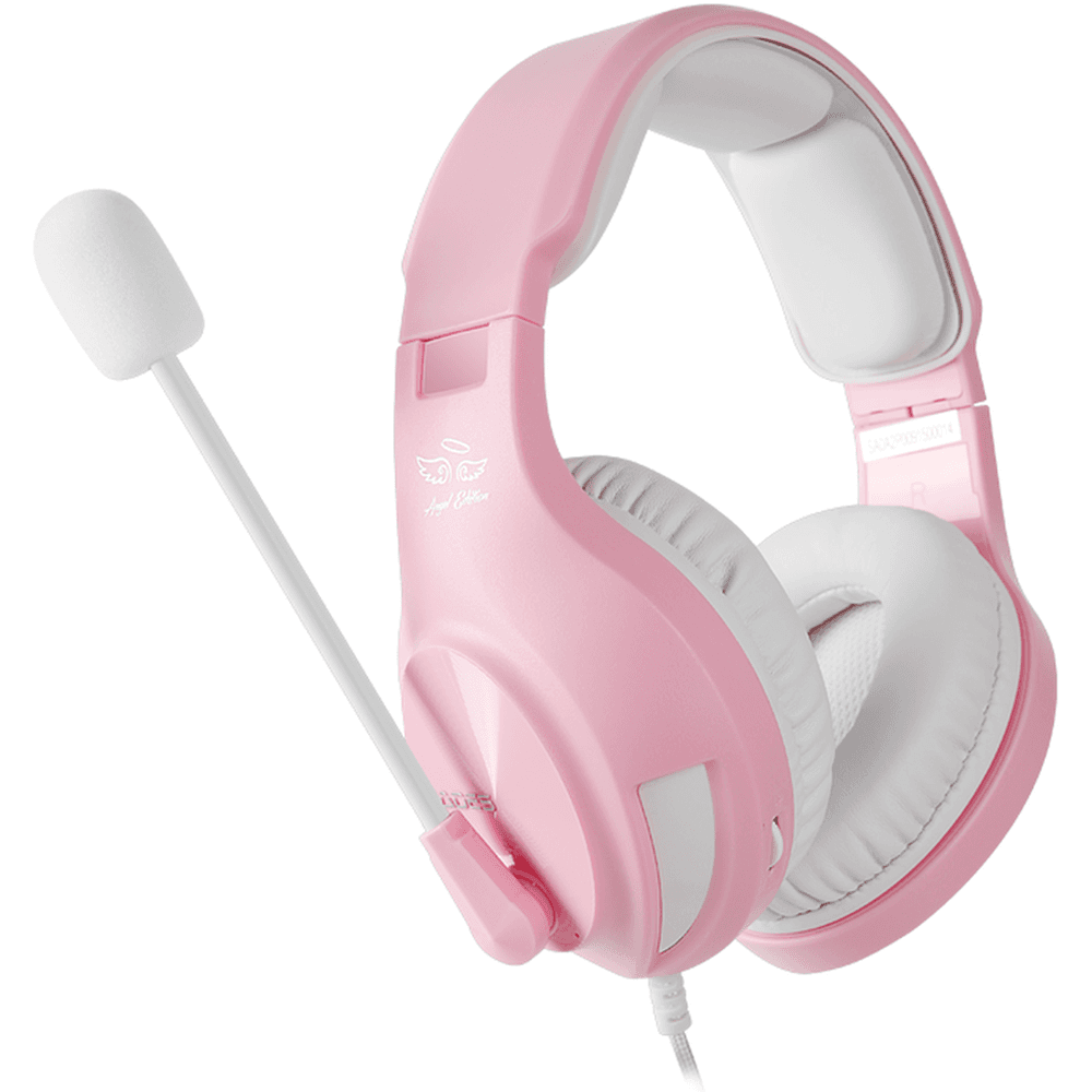 Imagem 2 de 2 do produto Fone Headset Gamer Sades A2, Ps4, Celular, Xbox One, Pc, Nintendo Switch,  Rosa, Angel Edition