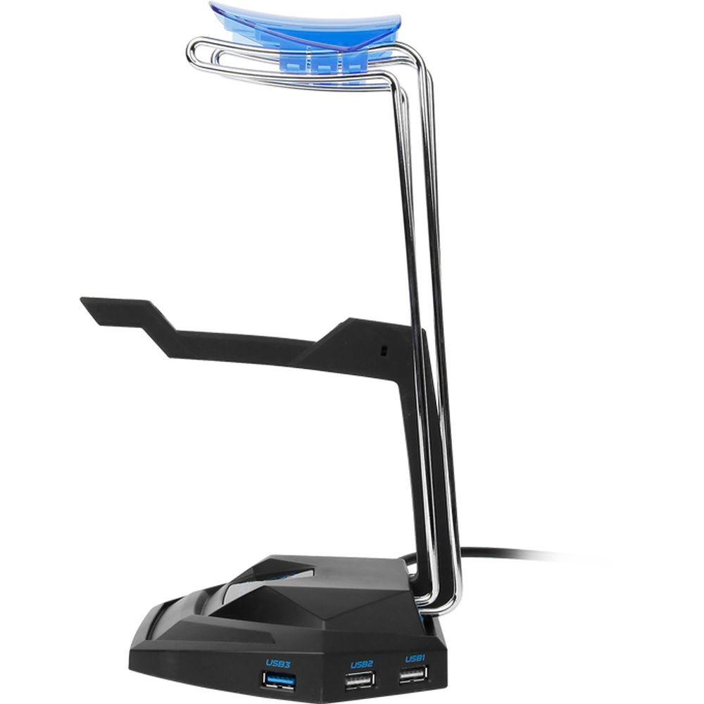 Imagem 3 de 4 do produto Suporte Para Fone Headset Sades Anubis Staff, Usb 3.0 e Áudio