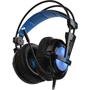 Headset Gamer Sades Locust Plus, RGB, 7.1, Som Surround, Driver CD, USB, Compatibilidade, PC, Laptop, PS4, Preto e Azul - Sa-904