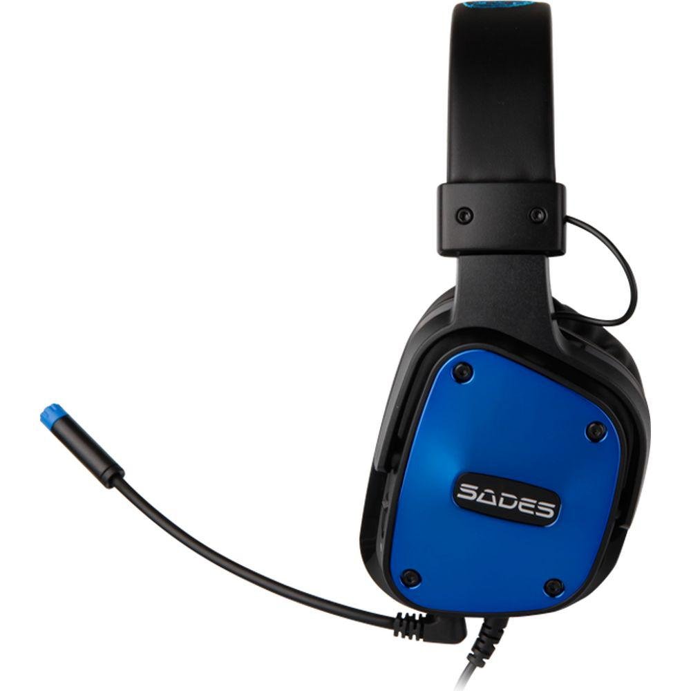 Imagem 5 de 5 do produto Fone Headset Gamer Sades Dpower, Ps4, Xbox One, Azul - Sa-722