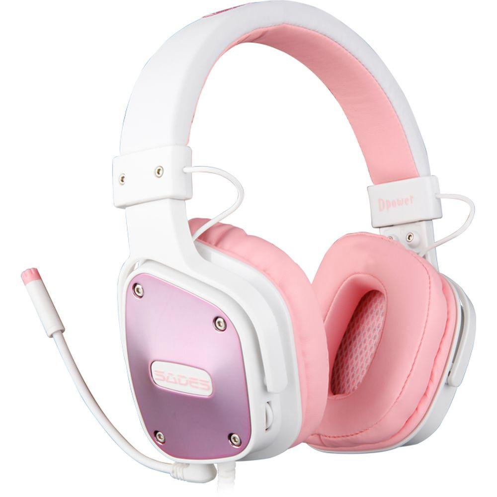 Headset Gamer Sades Dpower, Compatibilidade Ps4, Xbox One, Rosa - Sa-722 Headset Gamer Sades Dpower, Compatibilidade Ps4, Xbox One, Rosa - Sa-722