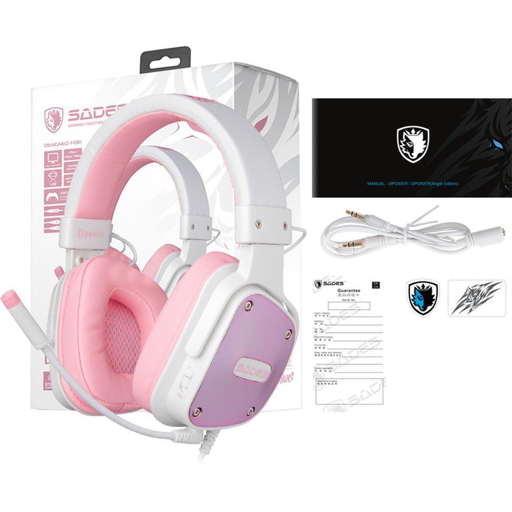 Headset Gamer Sades Dpower, Compatibilidade Ps4, Xbox One, Rosa - Sa-722 Headset Gamer Sades Dpower, Compatibilidade Ps4, Xbox One, Rosa - Sa-722