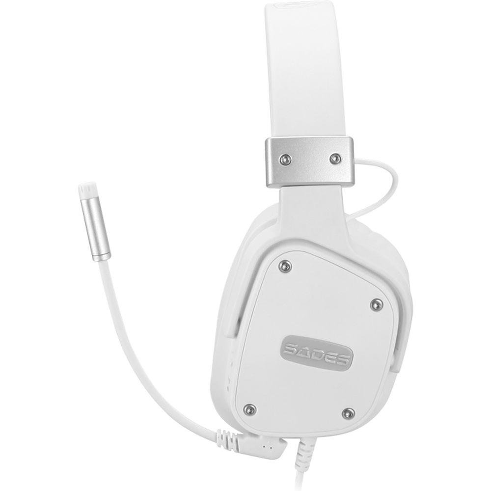 Headset Gamer Sades Snowwolf, Compatibilidade PC, Xbox One, PS4, Nintendo Switch, VR, Celular, Branco - Sa-722s Headset Gamer Sades Snowwolf, Compatibilidade PC, Xbox One, PS4, Nintendo Switch, VR, Celular, Branco - Sa-722s