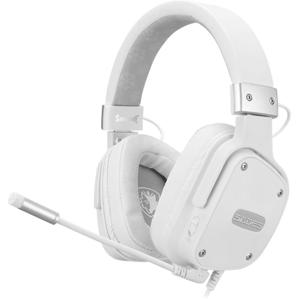 Headset Gamer Sades Snowwolf, Compatibilidade PC, Xbox One, PS4, Nintendo Switch, VR, Celular, Branco - Sa-722s Headset Gamer Sades Snowwolf, Compatibilidade PC, Xbox One, PS4, Nintendo Switch, VR, Celular, Branco - Sa-722s