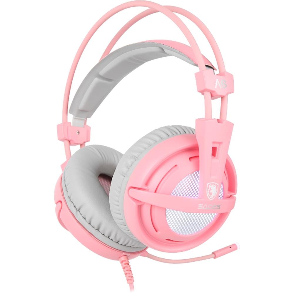 Imagem 3 de 4 do produto Headset Sades A6 Angel Edition, 7.1, Usb, Rosa