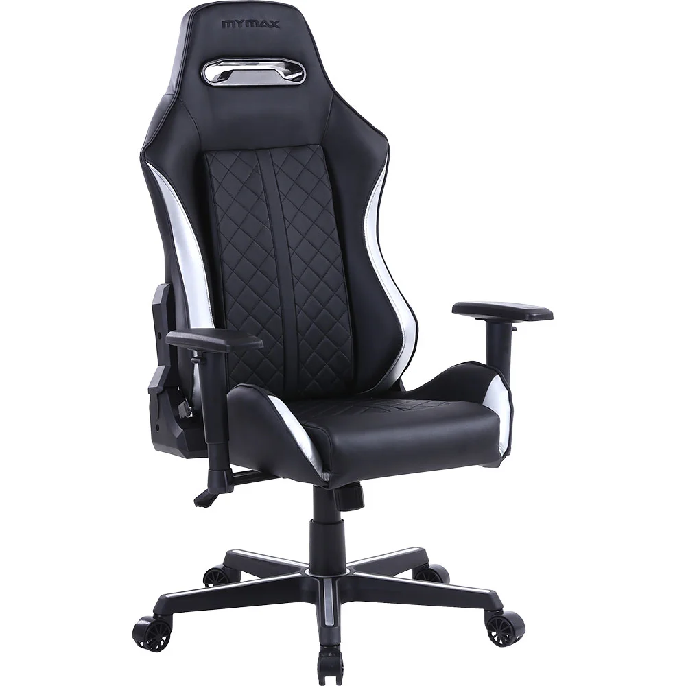 Imagem 3 de 5 do produto Cadeira Gamer Mymax Mx16, Giratória, Preto/Prata