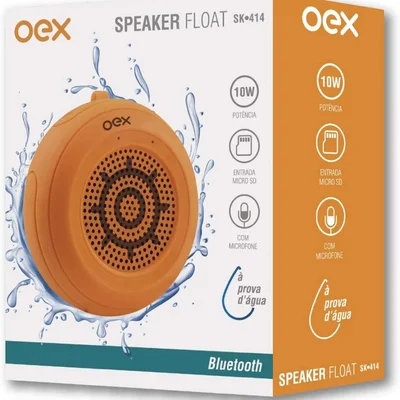 Caixa De Som Oex, Bluetooth a Prova D'agua, 10w, Micro Sd - Sk414