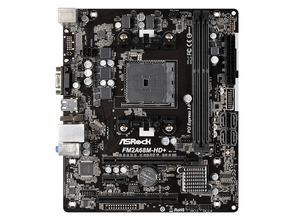 Placa-Mãe AsRock R2.0, AMD FM2/FM2+ A68M HD 8