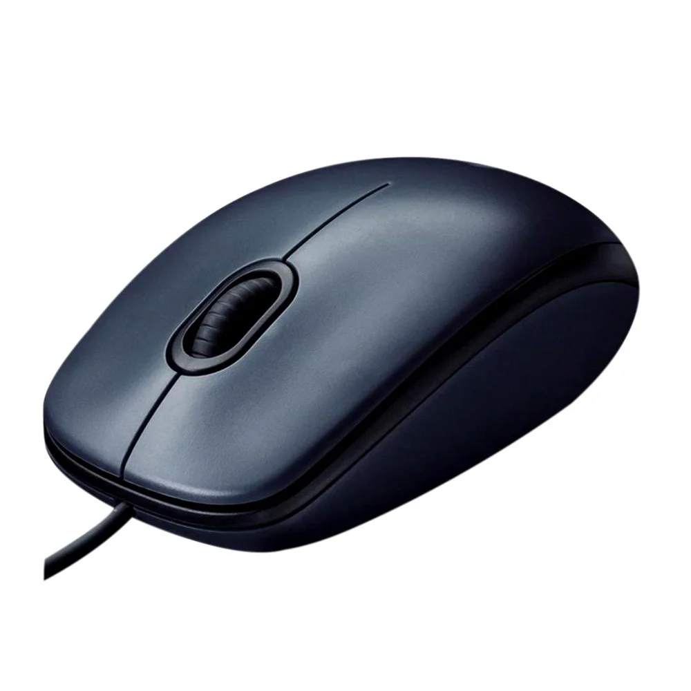 Imagem 3 de 5 do produto Mouse Com Fio Logitech M90, 1000 DPI, Design Ambidestro, Plug And Play, USB, Preto - 910-004053