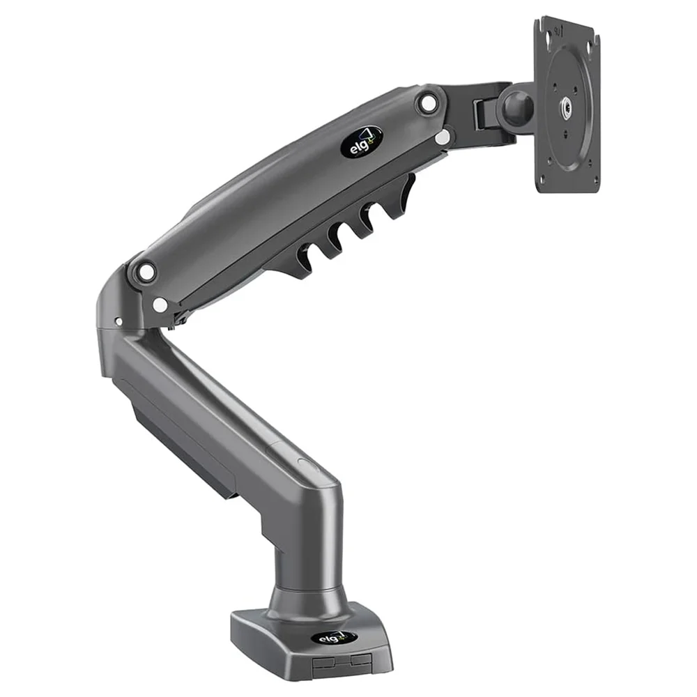 Suporte Ergonômico De Mesa, Para Monitor 17" A 35", Pistão A Gás, Suporte Até 9kg, Cinza, F80n, Elg Suporte Ergonômico De Mesa, Para Monitor 17" A 35", Pistão A Gás, Suporte Até 9kg, Cinza, F80n, Elg