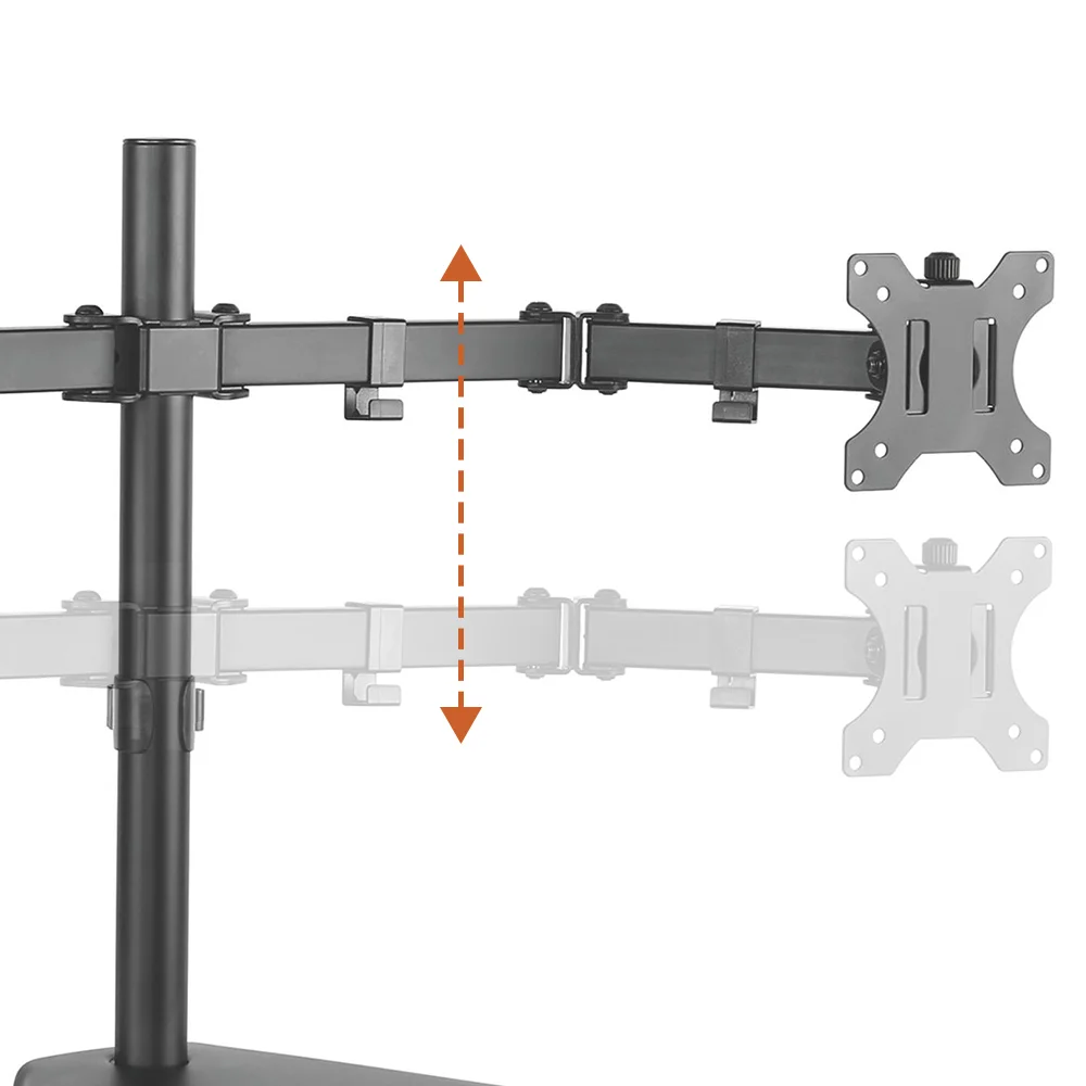 Imagem 2 de 5 do produto Suporte Articulado de Mesa ELG, Com Regulagem de Altura, P/ 2 Monitores de 17" A 32" - T1224n