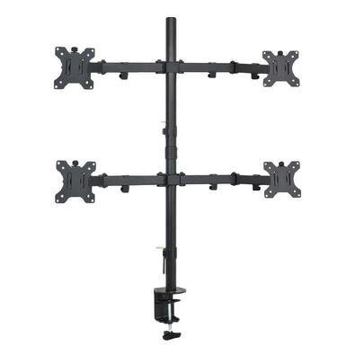 Suporte  Articulado para 4 Monitores, 15pol Até 32pol, Central Suportes de Mesa, Com Morsa - V48c