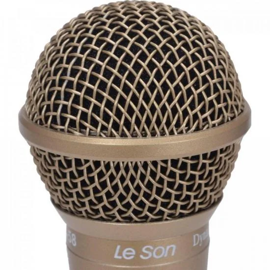 Imagem 4 de 5 do produto Microfone Dinâmico Leson, De Mão, Champanhe - LS58