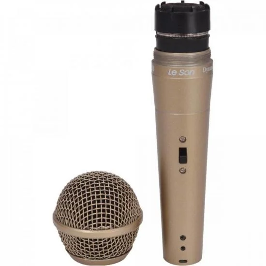 Imagem 5 de 5 do produto Microfone Dinâmico Leson, De Mão, Champanhe - LS58