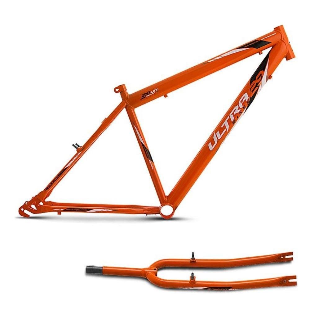 Quadro Bicicleta Em Aço Carbono Ultra Bike Aro 29 - Laranja