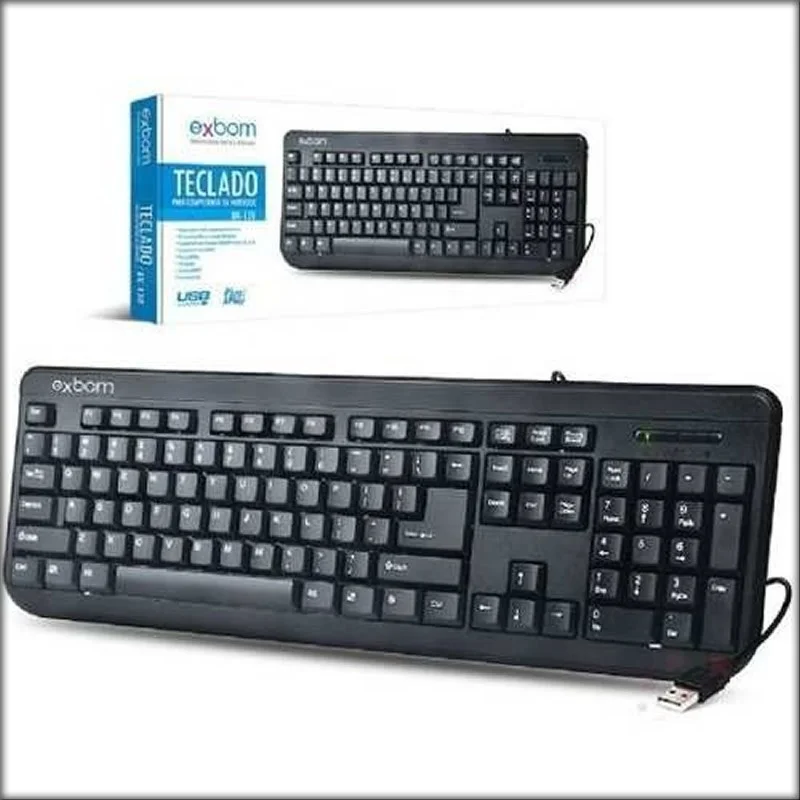Teclado USB Standard Exbom, ABNT2 - Bk-102 Teclado USB Standard Exbom, ABNT2 - Bk-102