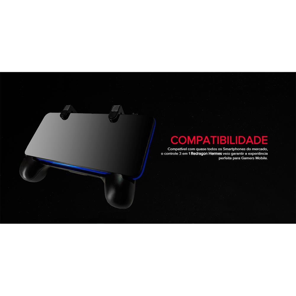 Controle Mobile 3 em 1 Redragon, Hermes, Cooler Integrado, 2000mAh - 91570