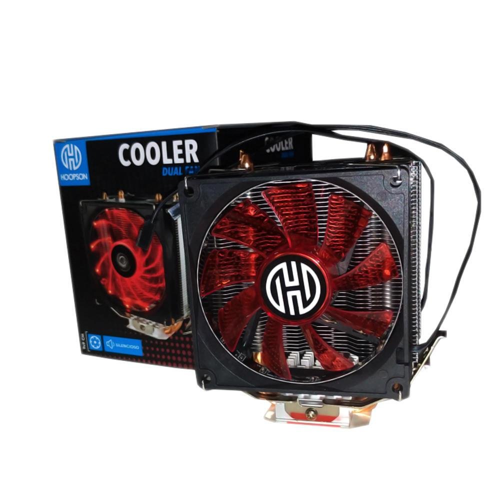 Cooler Para Processador Hoopson, LED Vermelho, Intel e AMD - CL-190 5