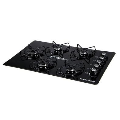 Fogão Cooktop 5 Bocas com a Exclusiva Tecnologia Timer System da Eletros Inteligentes Traz para sua vida Segurança que reduz os riscos de acidentes ca