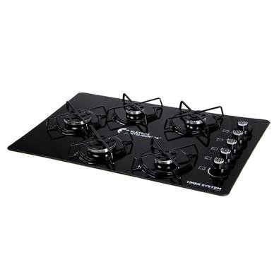 Fogão Cooktop 5 Bocas com a Exclusiva Tecnologia Timer System da Eletros Inteligentes Traz para sua vida Segurança que reduz os riscos de acidentes ca